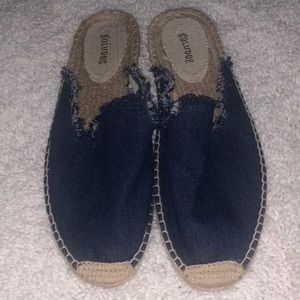 Denim slip on soludos